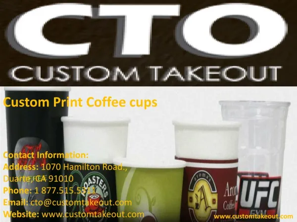 Custom Print Coffee cups in USA