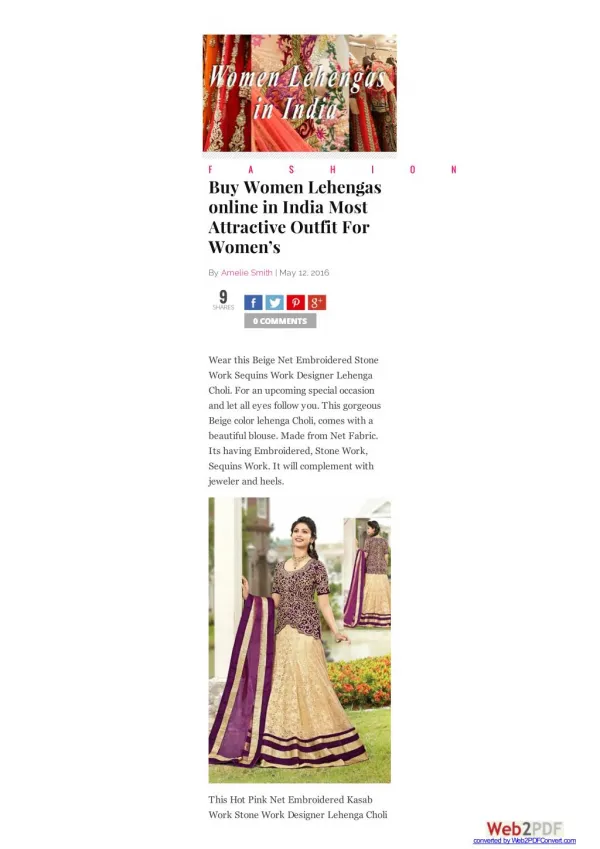 Buy Women Lehengas online in India Most Attractive Outfit For Women’s