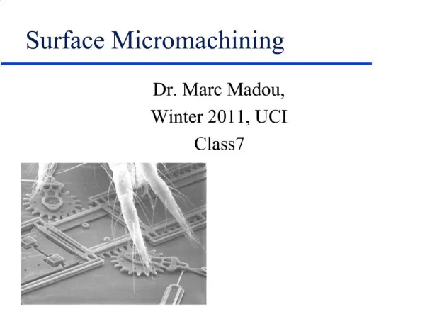 Surface Micromachining