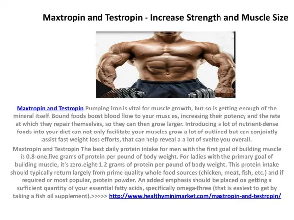 Maxtropin - Best and Safe Supplement