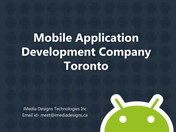 Mobile Application Development Company Toronto