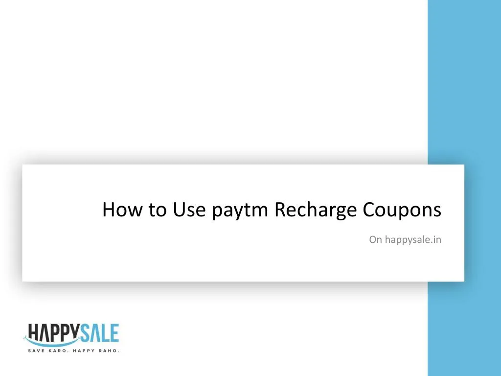how to use paytm recharge coupons