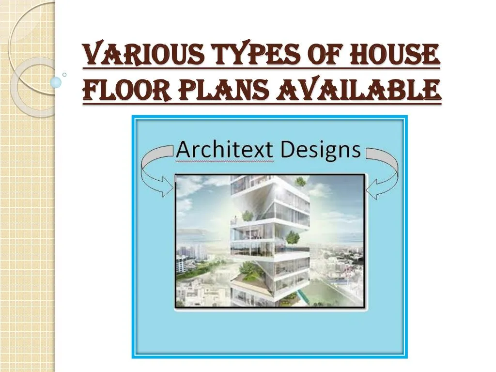 various types of house floor plans available