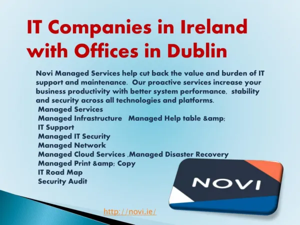 IT Companies in Ireland with Offices in Dublin