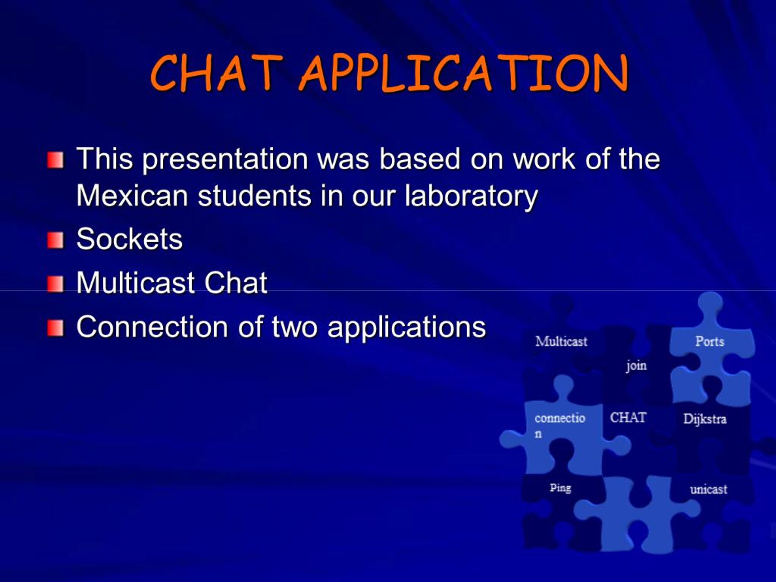 PPT - CHAT APPLICATION PowerPoint Presentation, free download - ID:733919