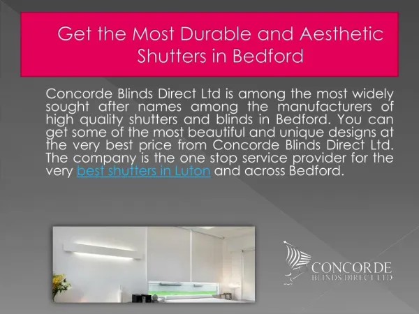 Get the Most Durable and Aesthetic Shutters in Bedford