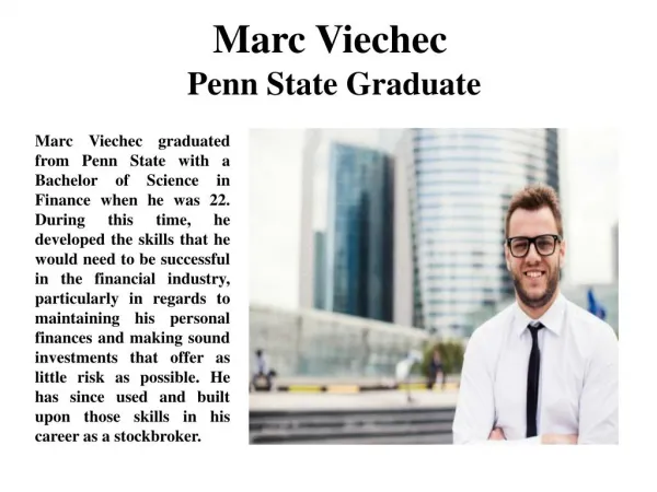 Marc Viechec Penn State Graduate