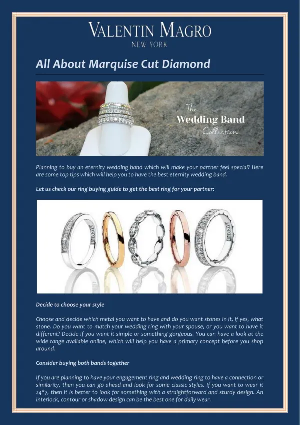 Best Way to Pick the Perfect Eternity Wedding Band for Your Partner