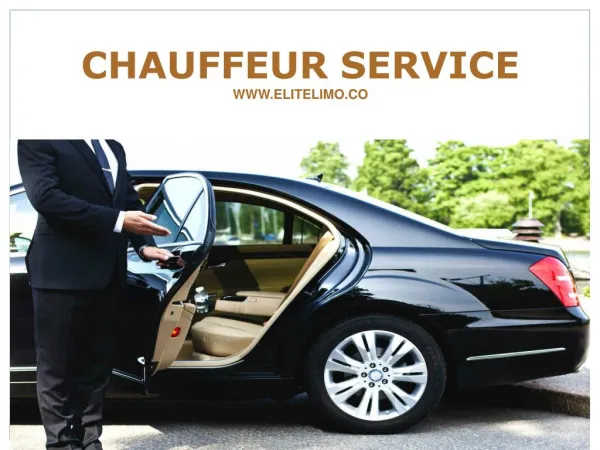 Get Finest Chauffeur Service At Elite Limo