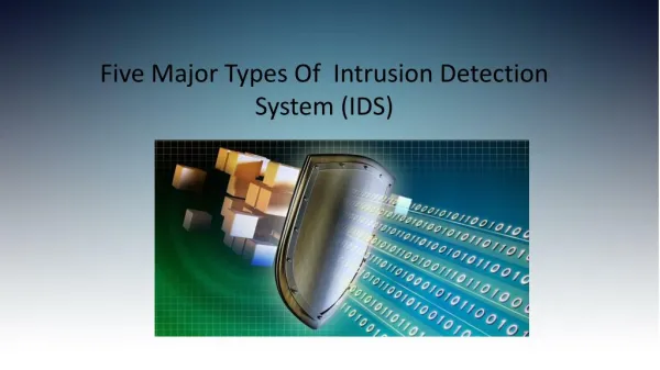 Five Major Types of Intrusion Detection System (IDS)