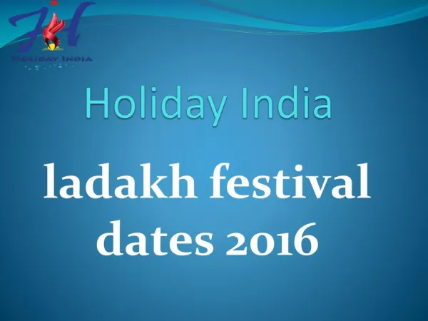 Leh Ladakh Festival of India 2016
