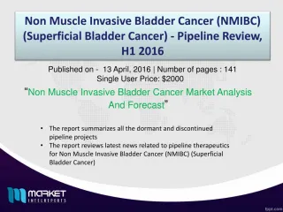 Non Muscle Invasive Bladder Cancer (NMIBC) (Superficial Bladder Cancer) 2016 - slide 1