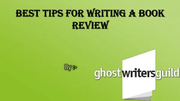 Best Tips for Writing a Book Review
