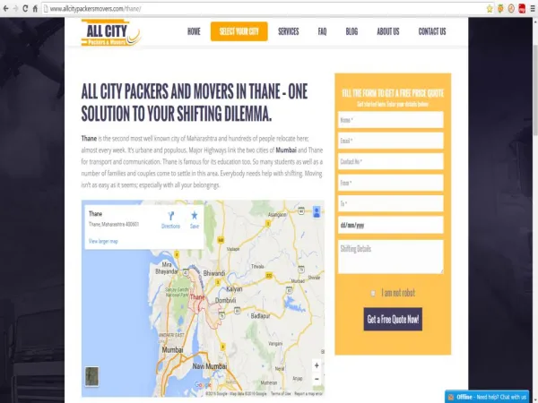 Packers and Movers in Thane - All City Packers and Movers®