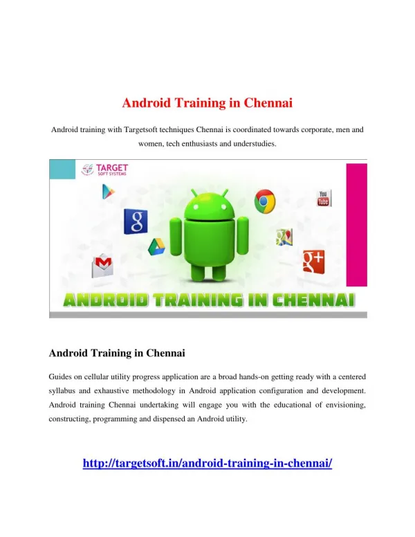 Android Training in Chennai
