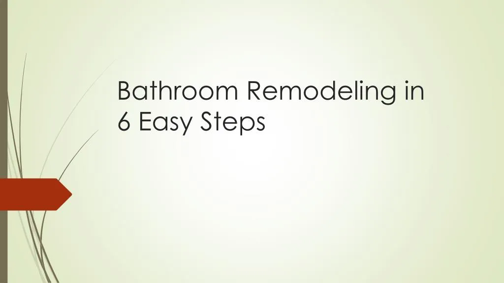 bathroom remodeling in 6 easy steps