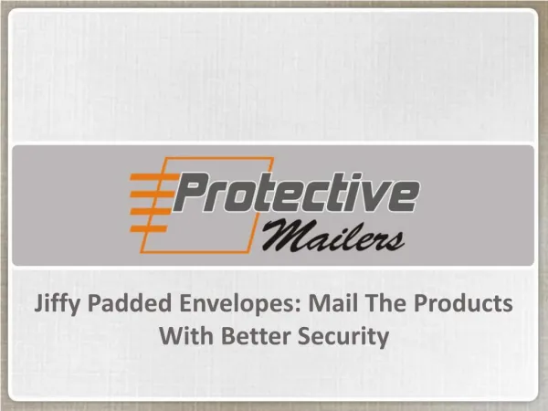 Jiffy Padded Envelopes Mail The Products With Better Security