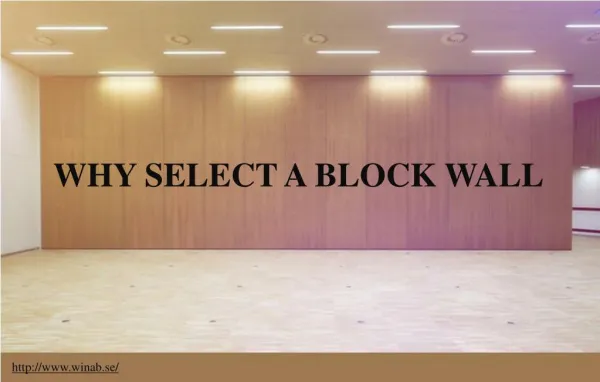 Why should organizations install block walls