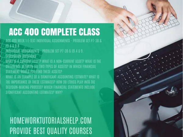 ACC 400 COMPLETE CLASS