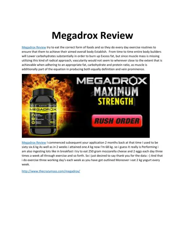 Megadrox Review: Boost Muscle More Faster