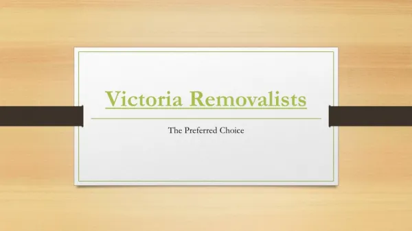 Melbourne Removalists