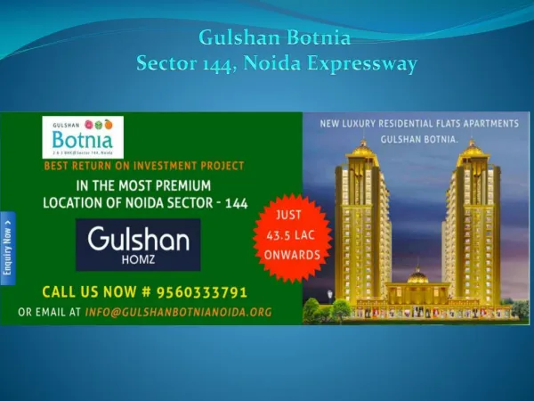 Gulshan Homz Launches New Project Gulshan Botnia