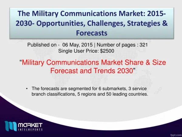 Key Factors Military Communications Market 2030
