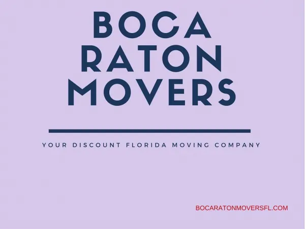 Movers Boca Raton
