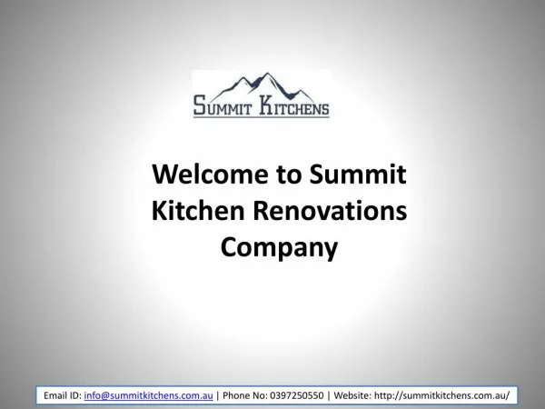 Summit Kitchen Renovations Melbourne Company