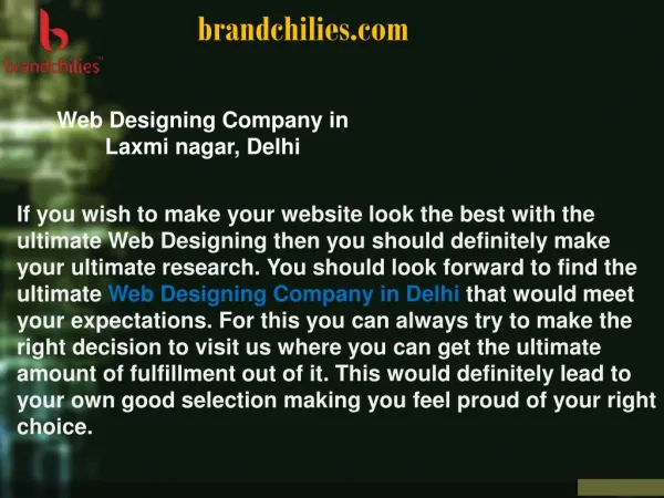Web Designing Company in Laxmi nagar, Delhi