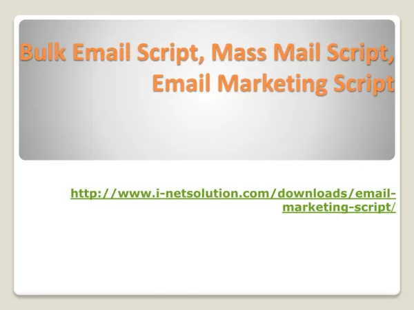 Email Marketing Script, Mass Mail Script