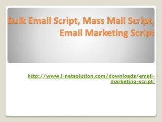 Email Marketing Script, Mass Mail Script - slide 1
