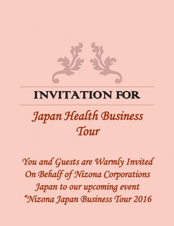 Business Trip Package In Japan for Private brand Manufacturing