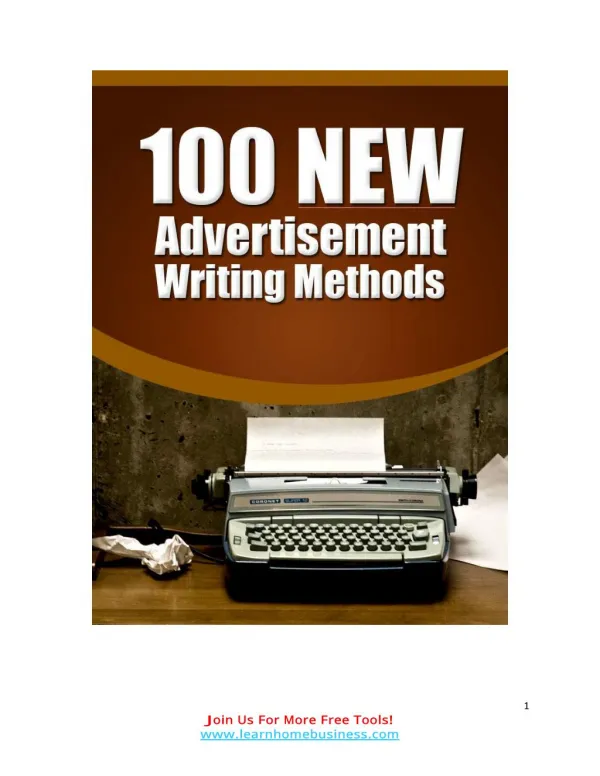 100 New Advertisement Writing Methods That Always Works