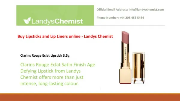 Buy Lipsticks and Lip Liners online - Landys Chemist