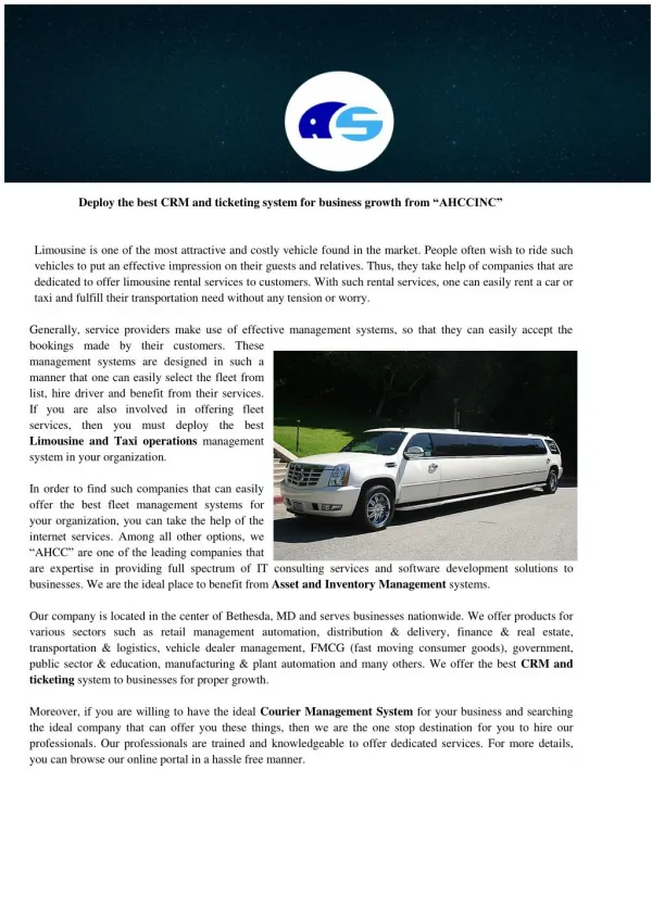 Limousine and Taxi operations