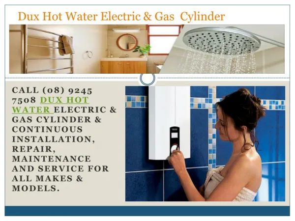 Dux Hot Water Electric & Gas Cylinder