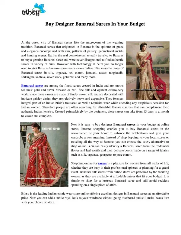 Designer Banarasi Sarees