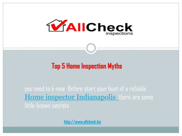 Top 5 Home Inspection Myths