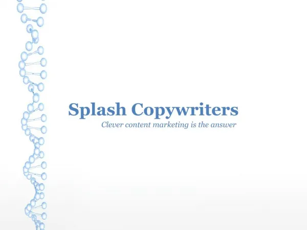 Splash Copywriters Clever content marketing is the answer