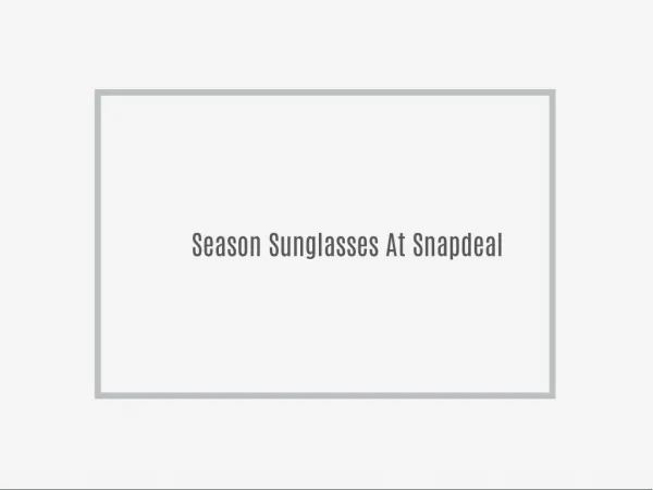 Season Sunglasses At Snapdeal