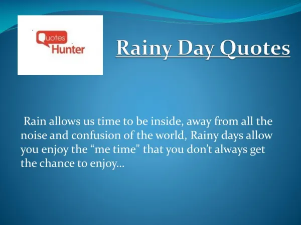 Beautiful Rainy Day Quotes - Quotes Hunter