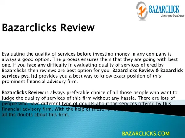 Bazarclicks Review