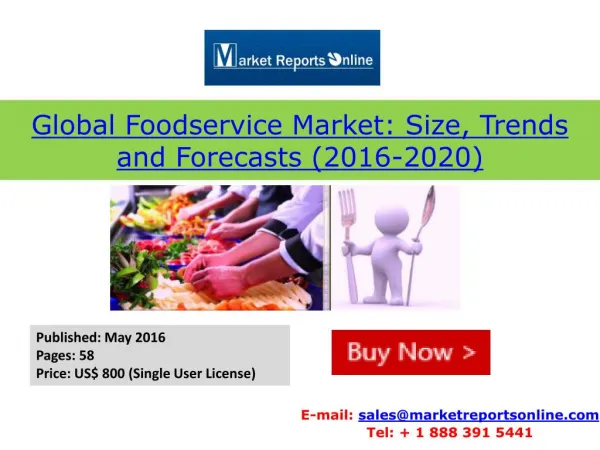 2020 Worldwide Foodservice Market Forecasts Analysis