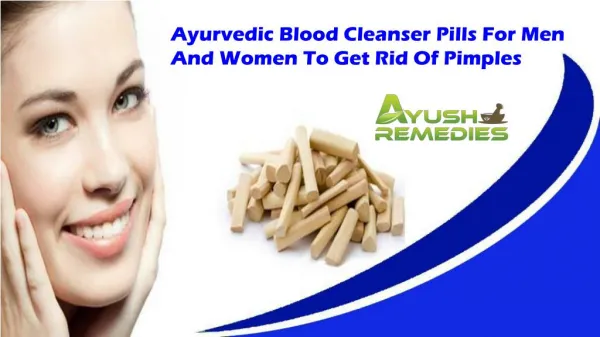 Ayurvedic Blood Cleanser Pills For Men And Women To Get Rid Of Pimples