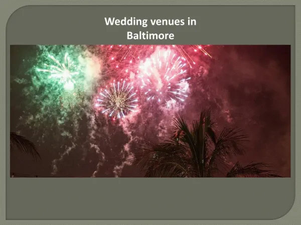 Wedding venues
