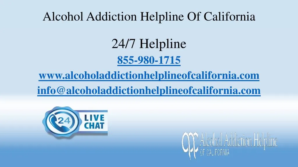 alcohol addiction helpline of california