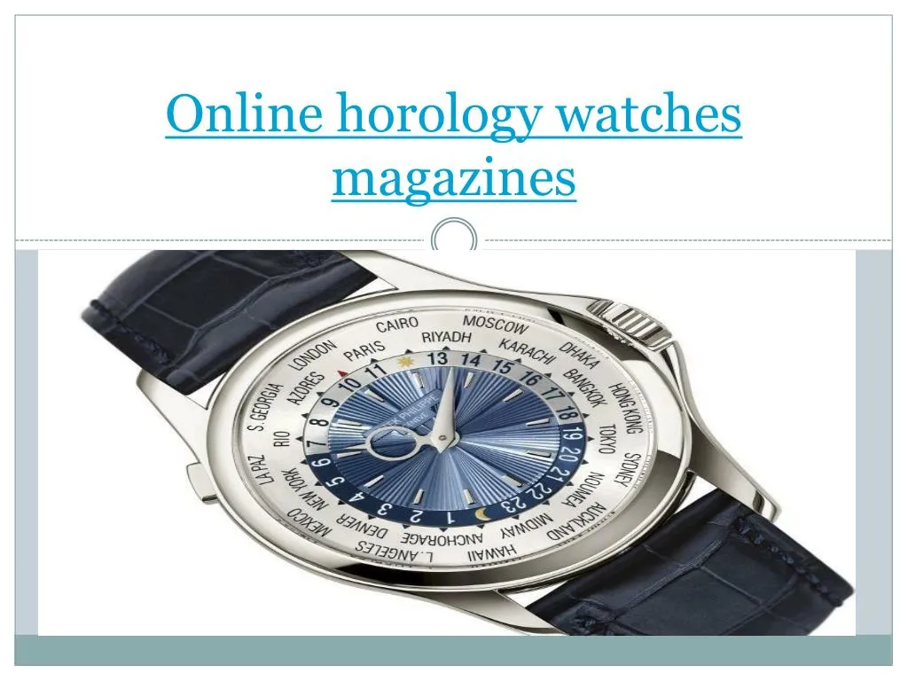 online horology watches magazines