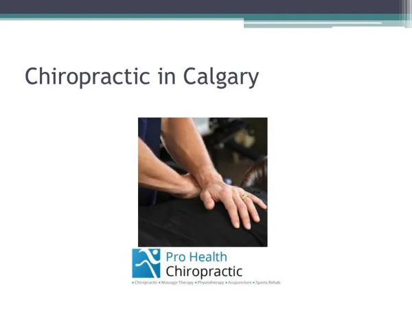 Chiropractic in Calgary