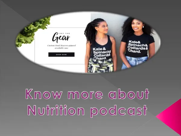 Know more about Nutrition podcast